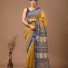 Earth Brown Textured Khadi Cotton Saree
