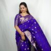 Seetha's Royal Purple Kattan Soft Silk Saree
