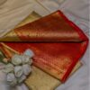 Seetha’s Golden & Red Semi Silk Tissue Saree