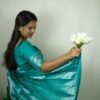 Seetha's Ocean Turquoise Kanjivaram Soft Silk Saree
