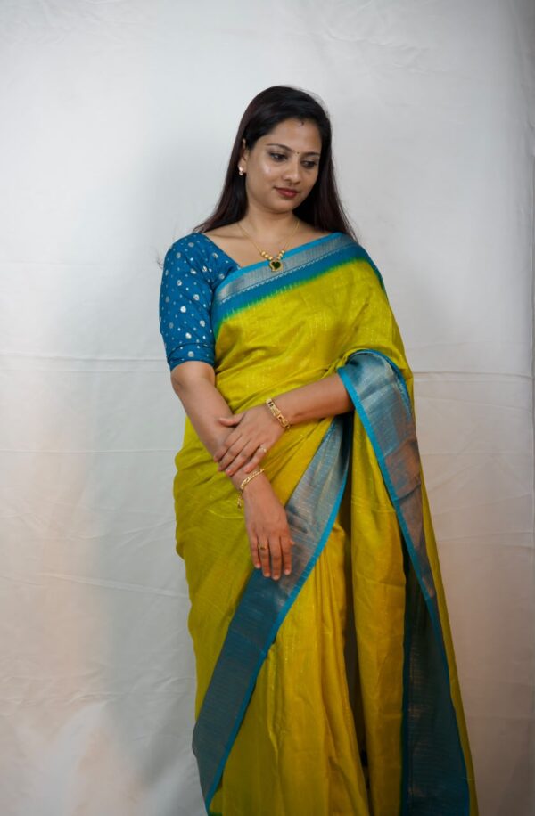 Seetha's Lime Green Fancy Pure Viscose Saree