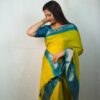 Seetha's Lime Green Fancy Pure Viscose Saree