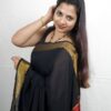 Seetha's Midnight Black Mul Mul Cotton Saree