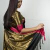 Seetha's Midnight Black Banarasi Soft Silk Saree