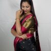 Seetha's Midnight Black Banarasi Soft Silk Saree