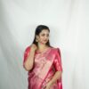 Seetha's Elegant Rose Pink Tissue Banarasi Saree