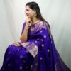 Seetha's Royal Purple Kattan Soft Silk Saree