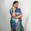 Seetha's Royal Blue Tissue Banarasi Saree