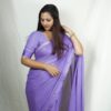 Seetha's Fancy Pure Viscose Saree in Pastel Lavender