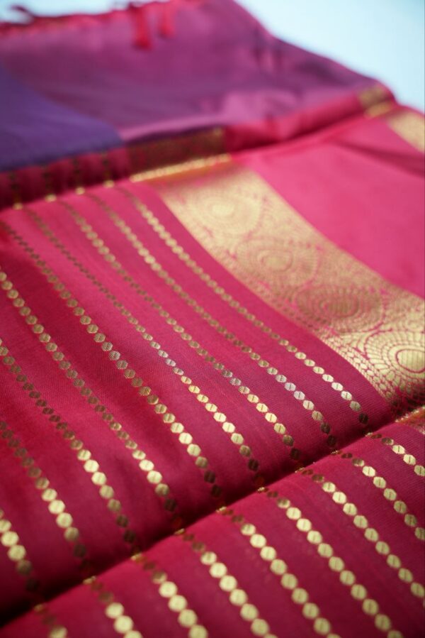 Seetha's Majestic Deep Wine Semi Kaanchivaram Silk Saree