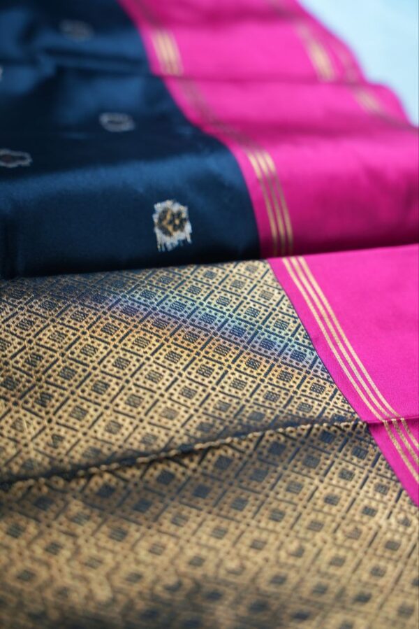 Seetha's Midnight Black Banarasi Soft Silk Saree