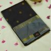 Seetha Black Soft Silk Saree with Grey Zari Border