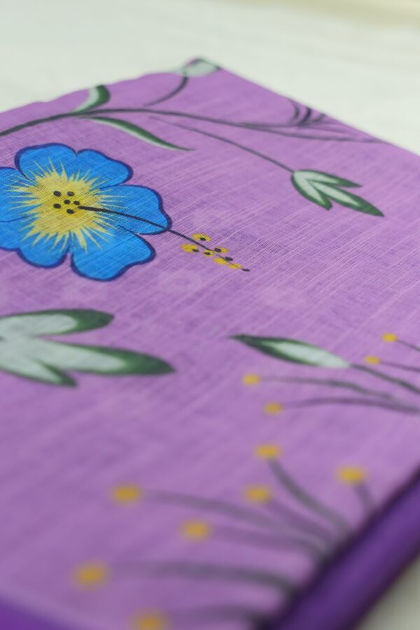 Seetha’s Bandhani Printed Linen Cotton Saree